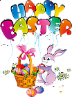 Happy Easter Bunny Transparent Clipart