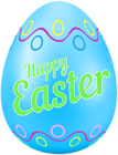 Happy Easter Egg Blue Clip Art Image