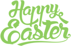 Happy Easter Green Text PNG Clip Art