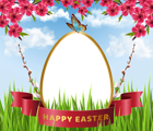 Happy Easter PNG Transparent Frame