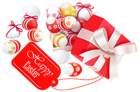 Happy Easter Red Box with Eggs PNG Clipart Picture