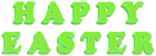 Happy Easter Text Green Transparent Clipart