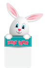 Happy Easter with Bunny Egg PNG Clipart Image