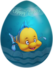 Kids Easter Egg Flounder PNG Clip Art Image