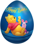 Kids Easter Egg Winnie the Pooh and Piglet PNG Clip Art Image