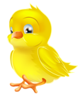 Painted Yellow Easter Chick PNG Clipart Picture