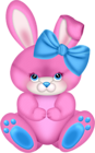Pink Bunny with Pink Bow Clipart