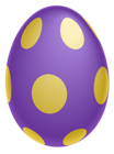 Purple Dotted Easter Egg PNG Clipairt Picture