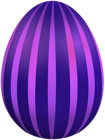 Purple Striped Easter Egg PNG Clipart