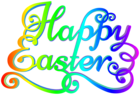 Rainbow Happy Easter Transparent PNG Clip Art Image