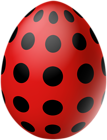 Red Dotted Easter Egg PNG Clipart
