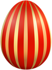 Red Striped Easter Egg PNG Clipart