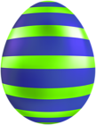 Striped Blue Green Easter Egg Clipart