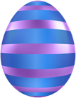 Striped Blue Purple Easter Egg Clipart