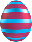 Striped Red Blue Easter Egg Clipart