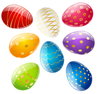 Transparent Easter Deco Eggs Set PNG Clipart