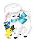 Transparent Easter Lamb and Chicken PNG Clipart Picture