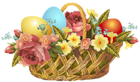 Vintage Easter Basket Transparent PNG Clip Art Image