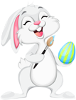 White Easter Bunny PNG Clipart