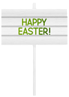 White Happy Easter Sign PNG Clip Art Image