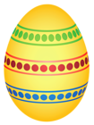 Yellow Colorful Dotted Easter Egg PNG Clipairt Picture