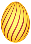 Yellow Striped Easter Egg PNG Clipairt Picture