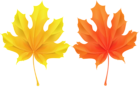 Autumn Deco Leaves PNG Clip Art Image