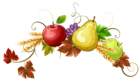 Autumn Fruits Decoration Clipart PNG Image