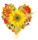 Autumn Heart Leaves Decoration PNG Clipart Image