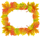 Autumn Leafs Border Frame PNG Clipart Image