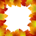Autumn Leaves Border Frame PNG Clip Art Image
