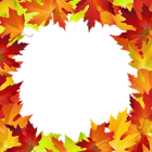 Autumn Leaves Border PNG Clip Art Image