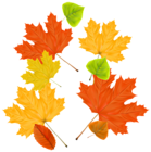Autumn Leaves Decor PNG Clipart Image