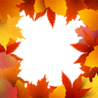Autumn Leaves Frame Border PNG Clip Art