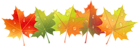 Autumn Leaves with Dew Drops PNG Clip Art Image