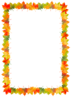 Border Frame of Colorful Autumn Leaves PNG Clipart