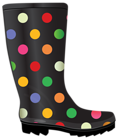 Dotted Rubber Boots PNG Clipart Image