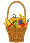 Fall Harvest Basket PNG Clipart Image