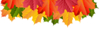 Fall Leaves Border Transparent Clip Art Image