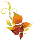 Fall Leaves Deco PNG Clipart Picture