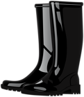 Rubber Boots Black PNG Transparent Clipart