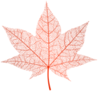Transparent Red Autumn Leaf PNG Clip Art Image