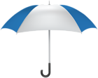 White Blue Umbrella PNG Clipart