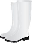 White Rubber Boots PNG Clip Art Image