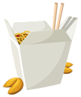 Chinese Food in Box PNG Vector Clipart