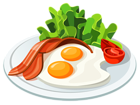 Eggs and Bacon PNG Vector Clipart