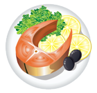 Fish Dish with Lemon PNG Clipart Image