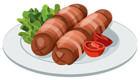 Grilled Sausages PNG Vector Clipart