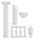 Greek Fence Columns and Elements PNG Clipart