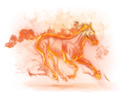 Beautiful Fire Horse PNG Clipart Picture
